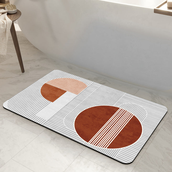 Stylische geometrische Muster Badezimmermatte Karnz