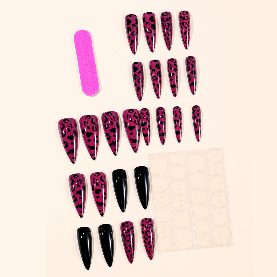 Fierce Leopard Print Stiletto Nagelerweiterungen Karnz