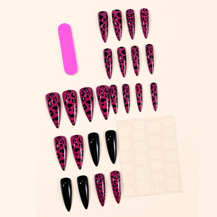 Fierce Leopard Print Stiletto Nagelerweiterungen Karnz