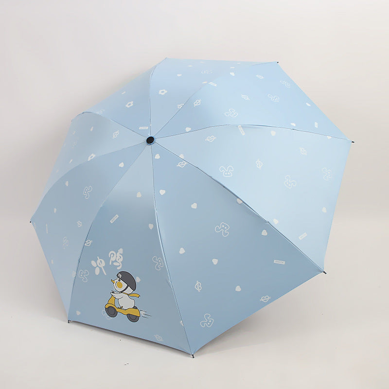 Damen Falt-Regenschirm mit verspieltem Tiermotiv Karnz
