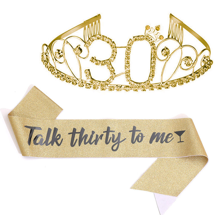 Damen Glitzernde Tiara mit festlichem "50 & Fabulous"-Design Karnz