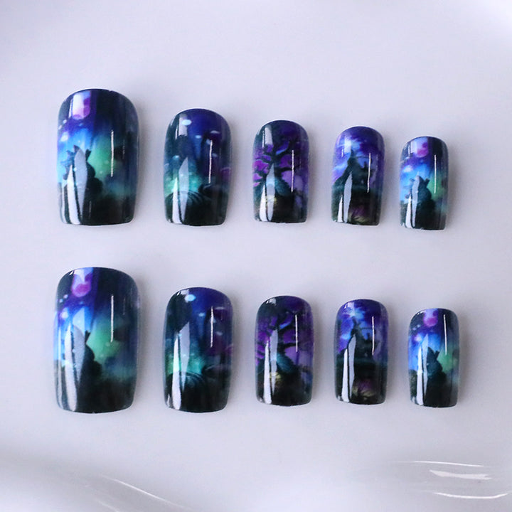 Fantasy-Landschaft-Nagelkunst Karnz
