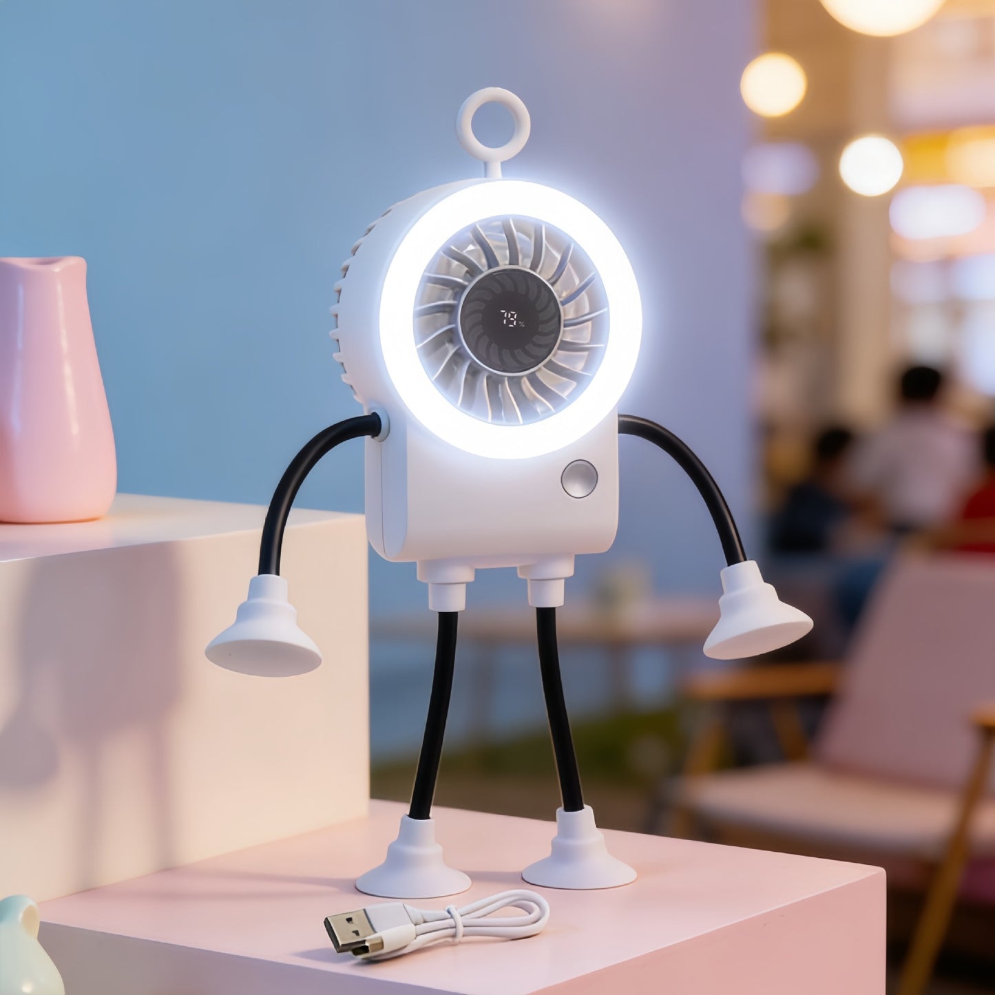 Unisex Kreativ Ventilator mit integrierter LED-Beleuchtung Karnz