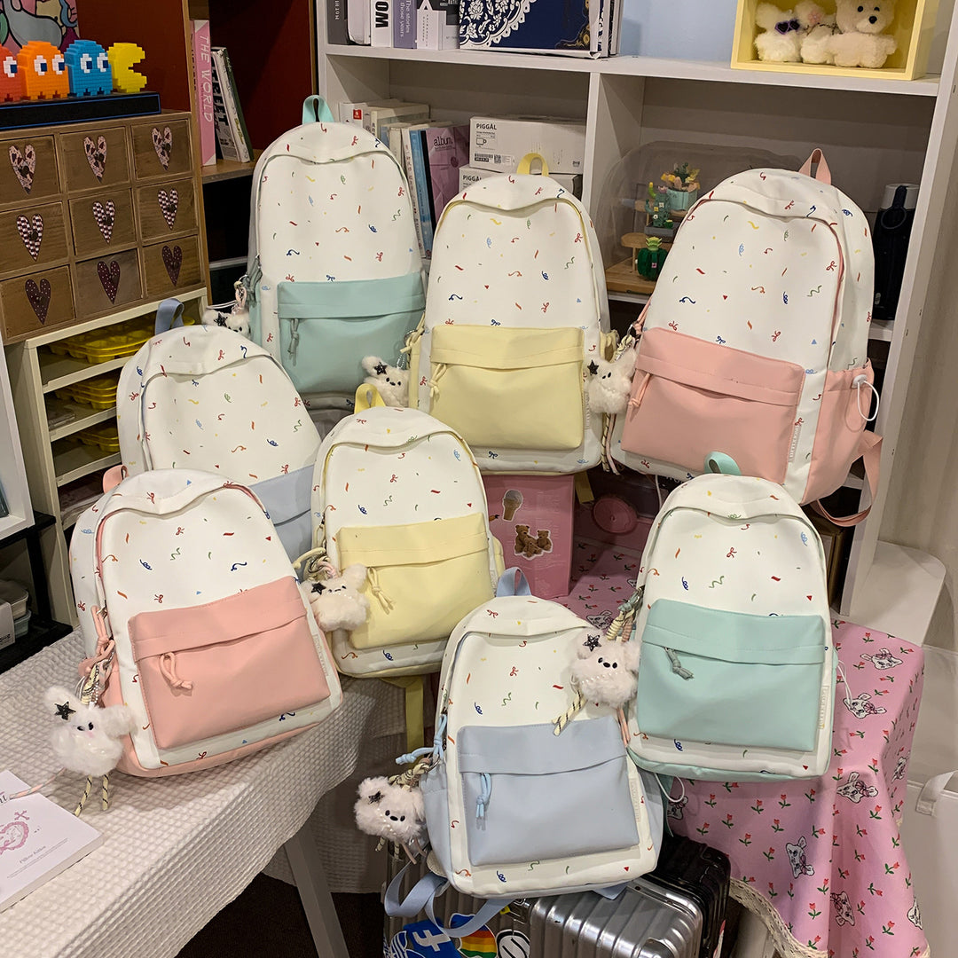 Verspielt gemusterter Rucksack Karnz