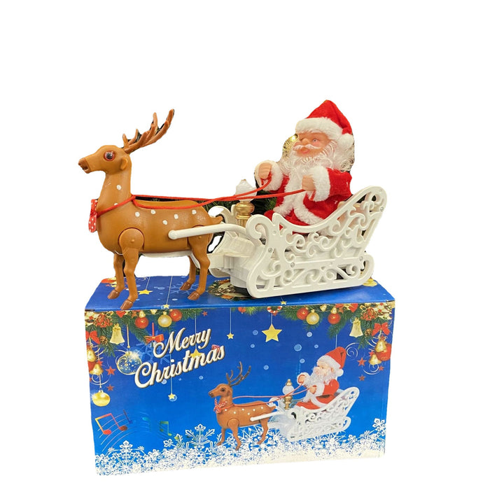 Weihnachtsmann und Rentier Figuren Set Karnz