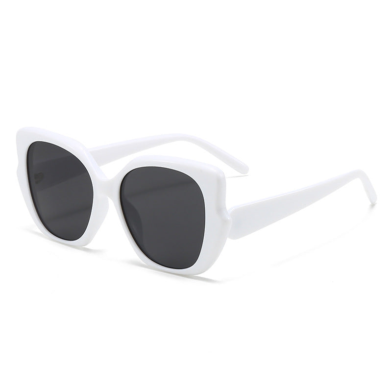 Damen oversized modische Sonnenbrille mit geschwungenem Rahmen Karnz
