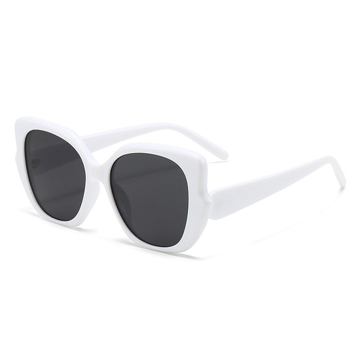 Damen oversized modische Sonnenbrille mit geschwungenem Rahmen Karnz