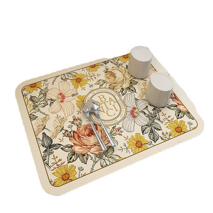 Inspirierendes Blumenquote Fußmatte Karnz