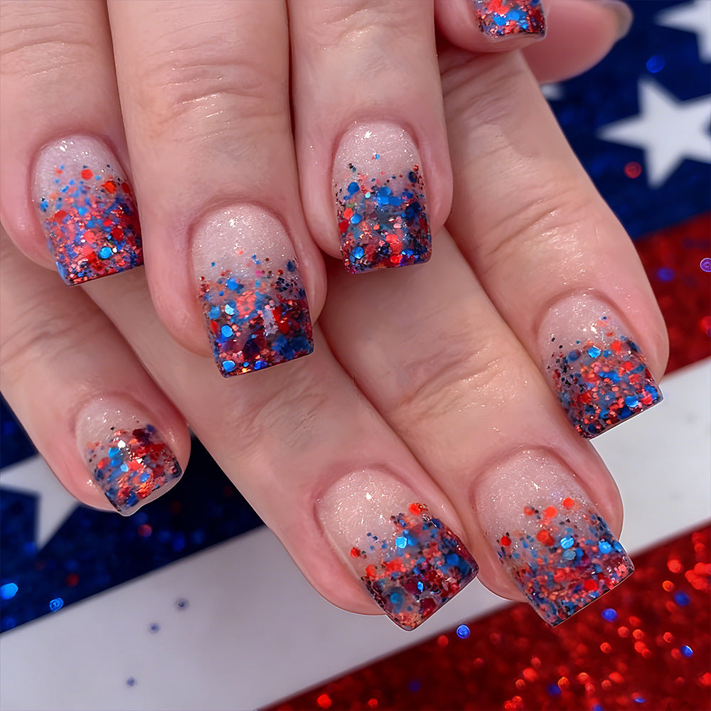 Glitzerverlauf Press-On Nagelset Karnz