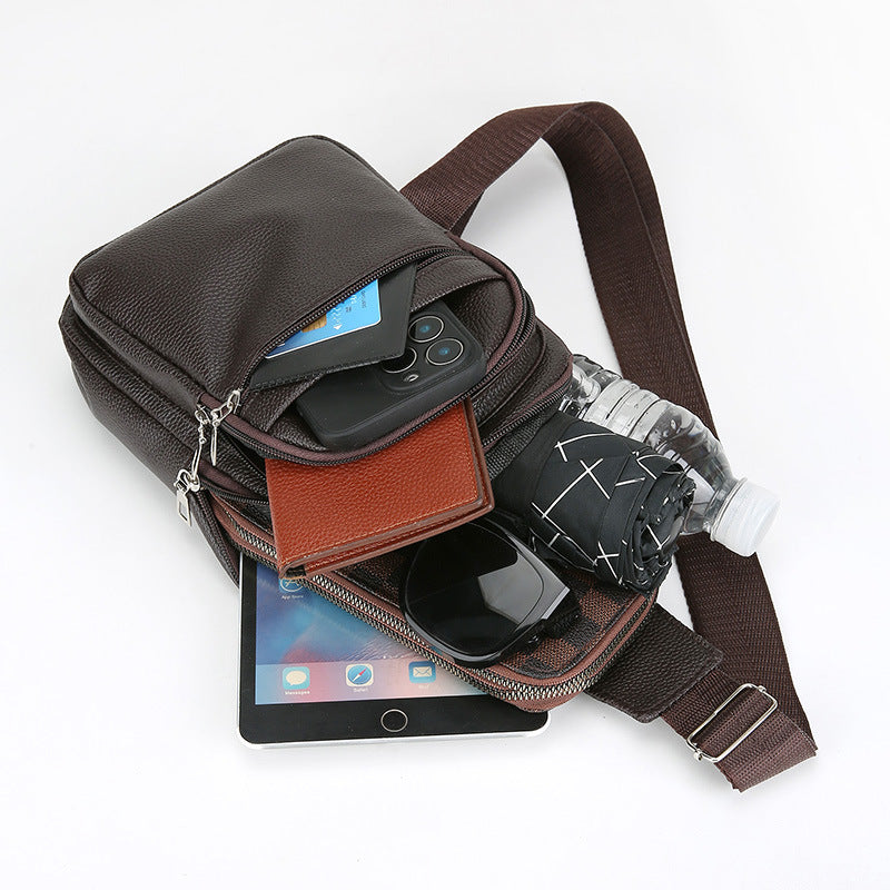Premium Leder Sling Rucksack Karnz