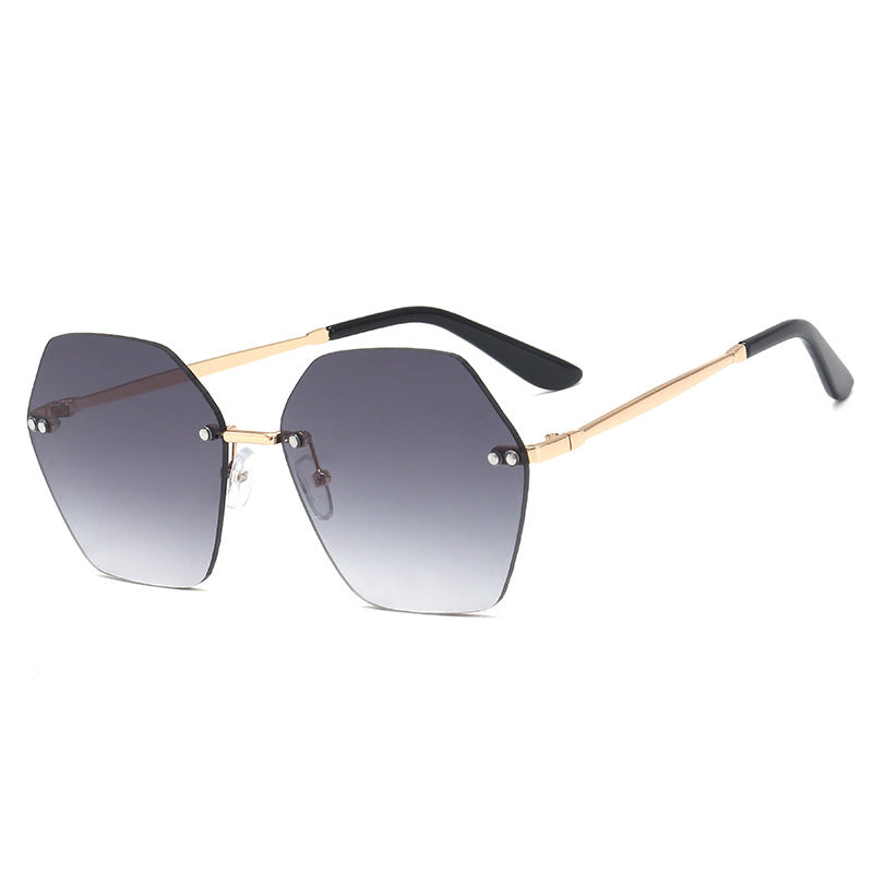 Damen hexagonale Sonnenbrille mit elegantem Metallrahmen Karnz