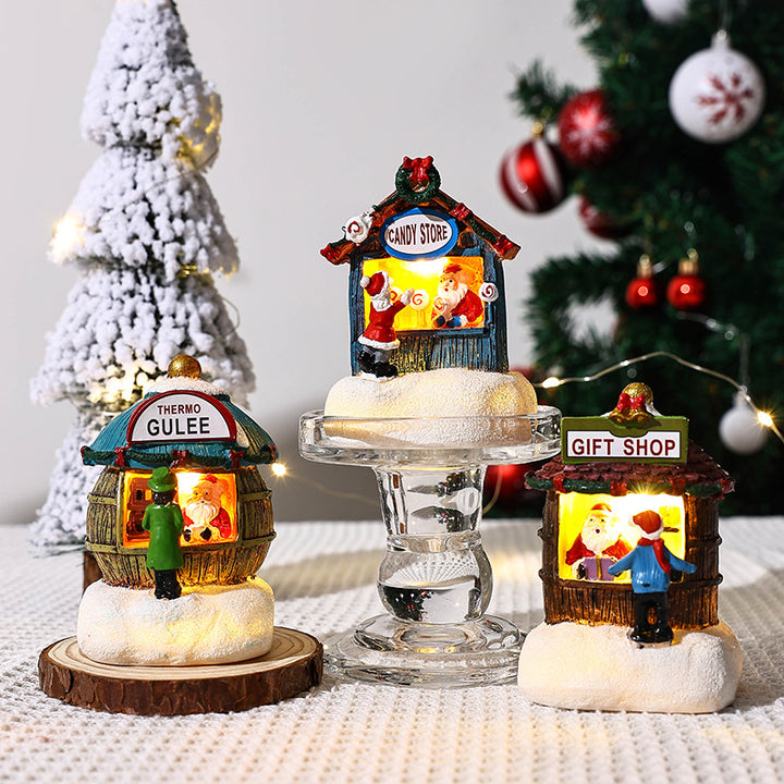 Beleuchtete Weihnachtsdorf-Dekoration Karnz