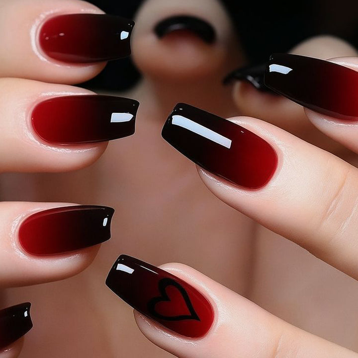 Elegante Ombre Stiletto Nagelkunstverlängerungen Karnz