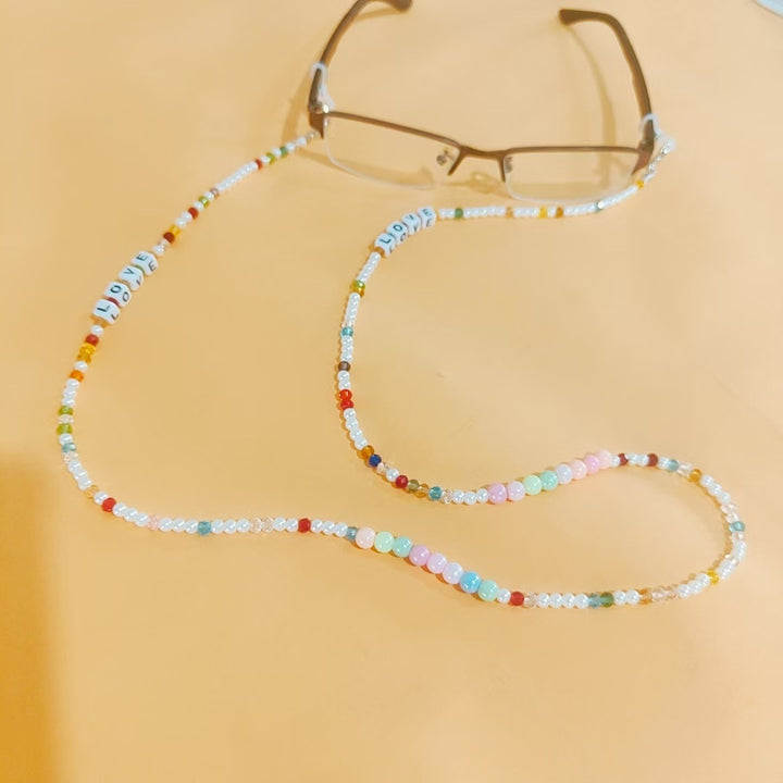 Brillenhalterkette mit Bunten Perlen Karnz
