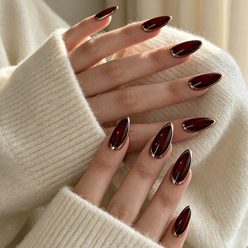 Elegante mandelförmige Nagelverstärkungen Karnz 1789915251