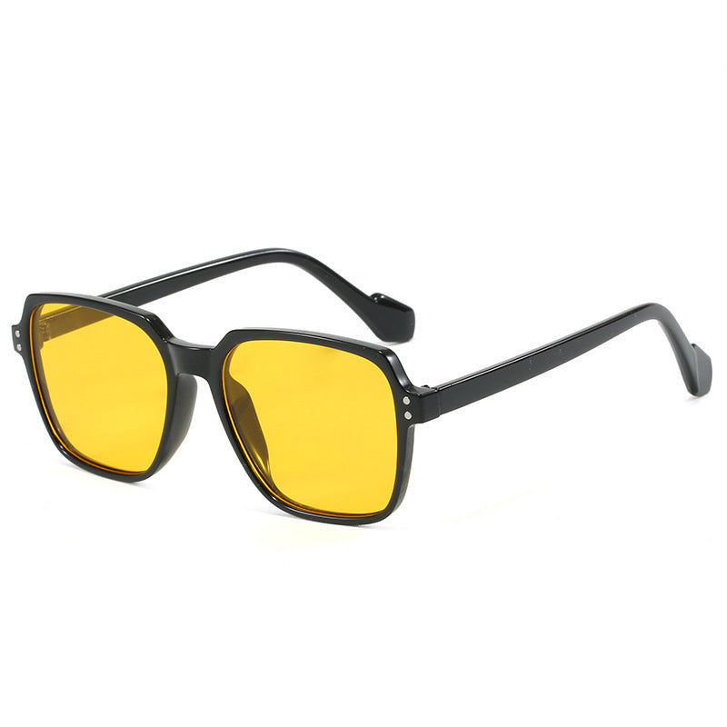 Damen modische Sonnenbrille mit kräftigen, rechteckigen Gläsern Karnz