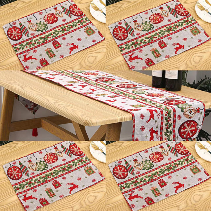 Festliche Tischdecke mit Weihnachtsbaum-Motiv Karnz