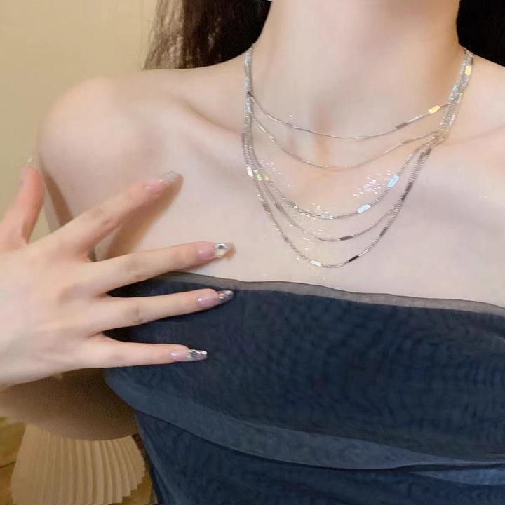 Schichtene Silberkette Necklace Karnz