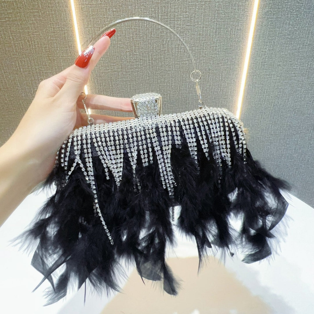 Feder-Beschmückte Abend-Clutch