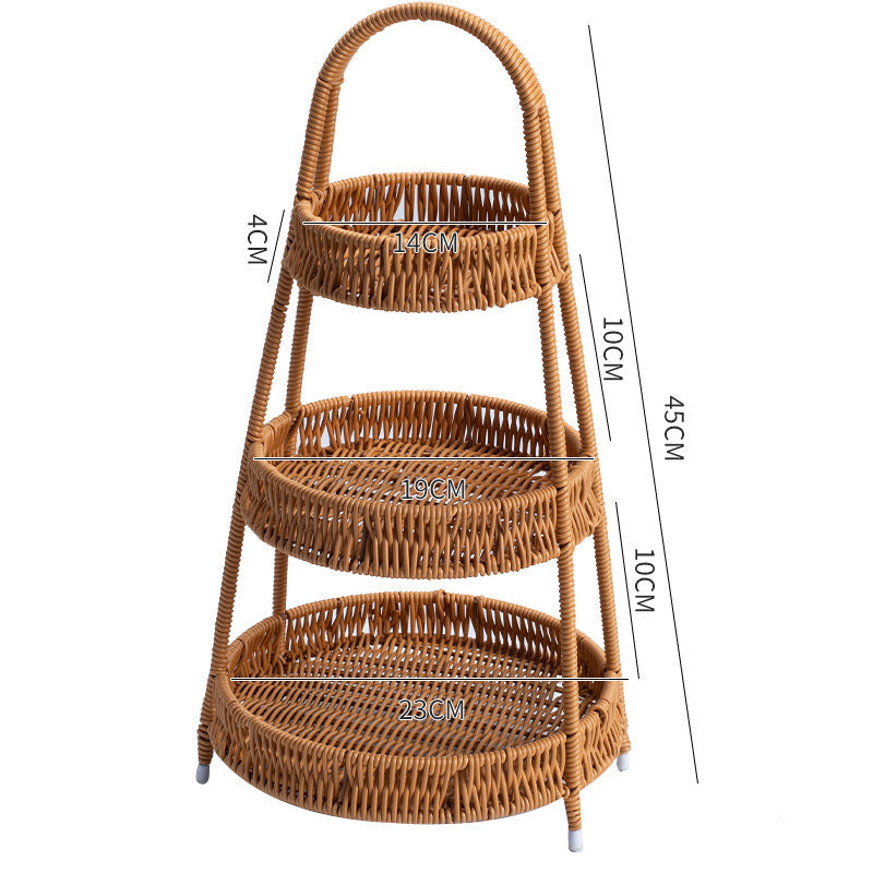 Handgefertigter Rattan Aufbewahrungskorb Karnz