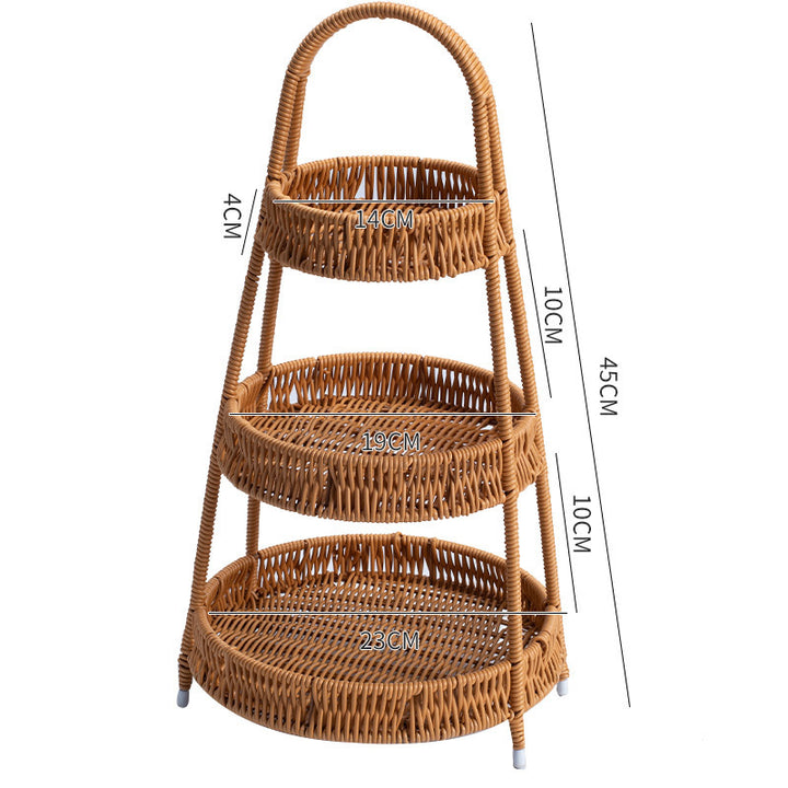 Handgefertigter Rattan Aufbewahrungskorb Karnz