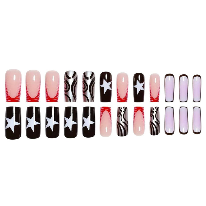 Grafisches Künstlerisches Press-On Nagelset Karnz
