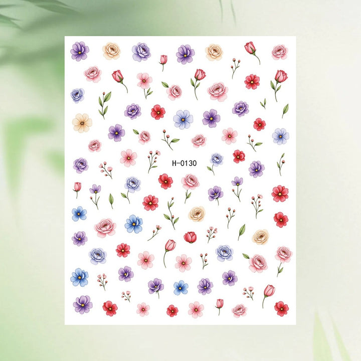 Floral Nagelkunst Aufkleber Blatt