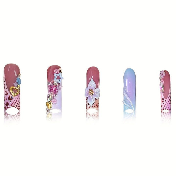 Dekorativer Press-On Nagelset Karnz