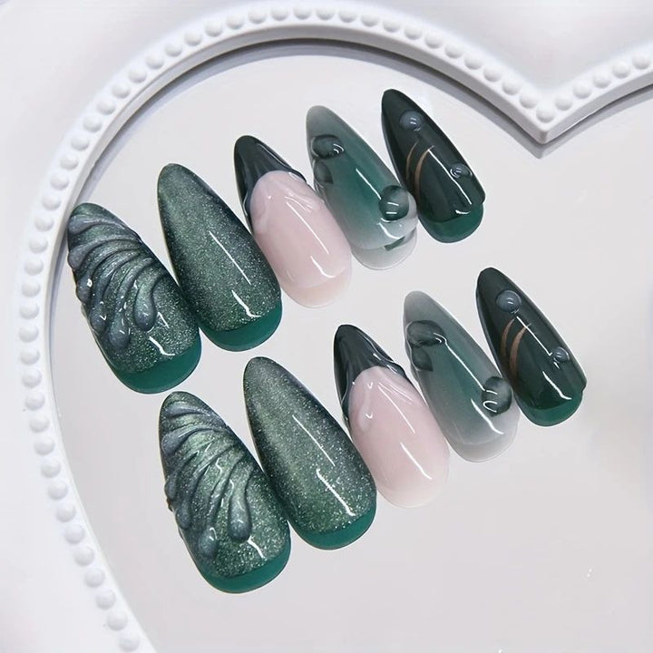 Künstlerische Blumenspitze Nagelverlängerungen Karnz