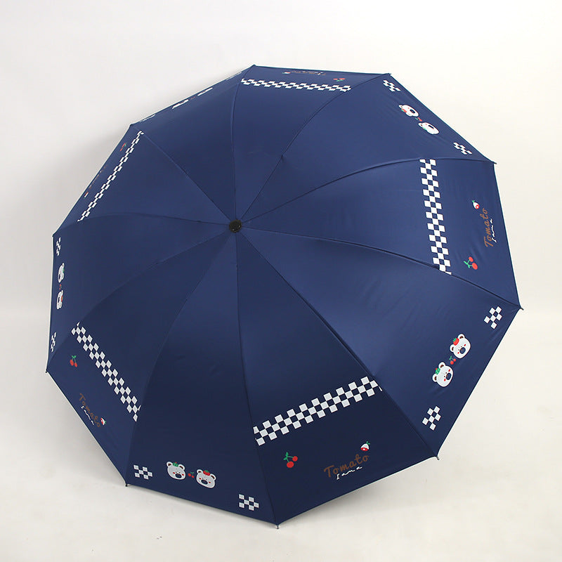Damen Falt-Regenschirm mit kreativen Tiermotiven Karnz