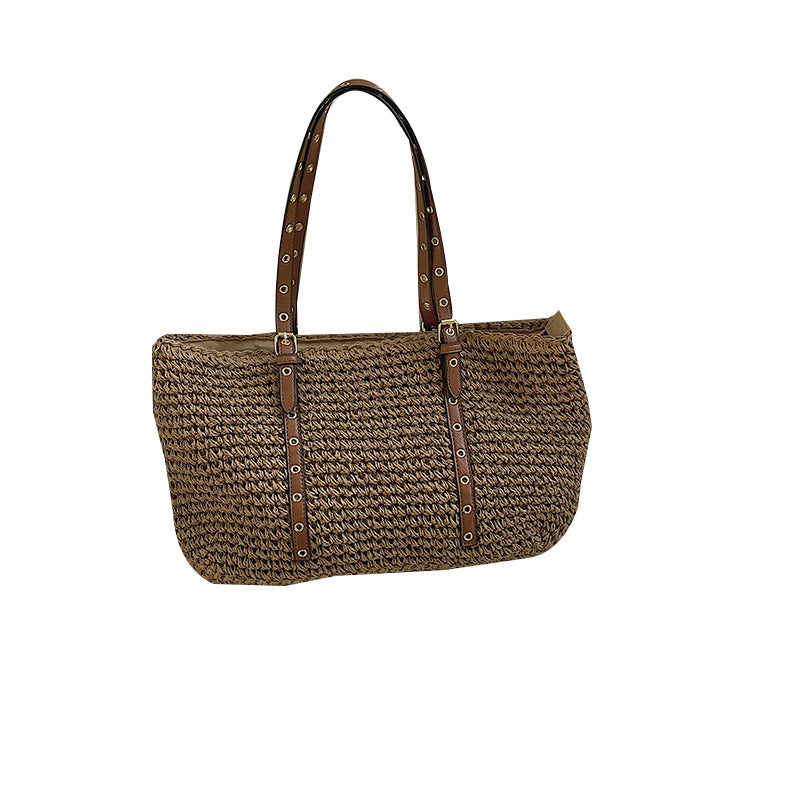 Damen Modische Handtasche mit modernem Flechtdesign Karnz