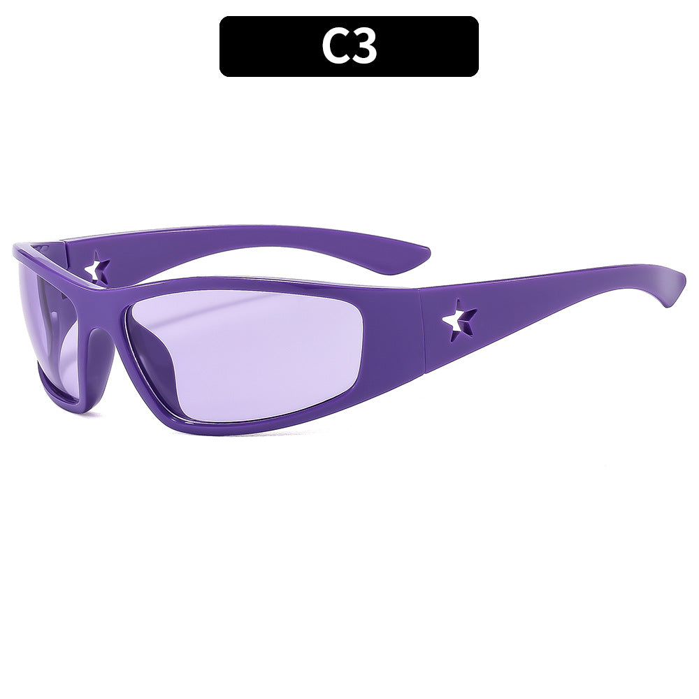 Futuristische Schlanke Schild Sonnenbrille