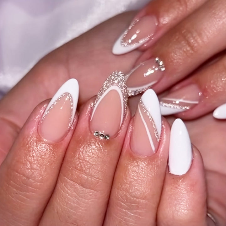 Elegante geometrische Design Druck-Nägel Karnz