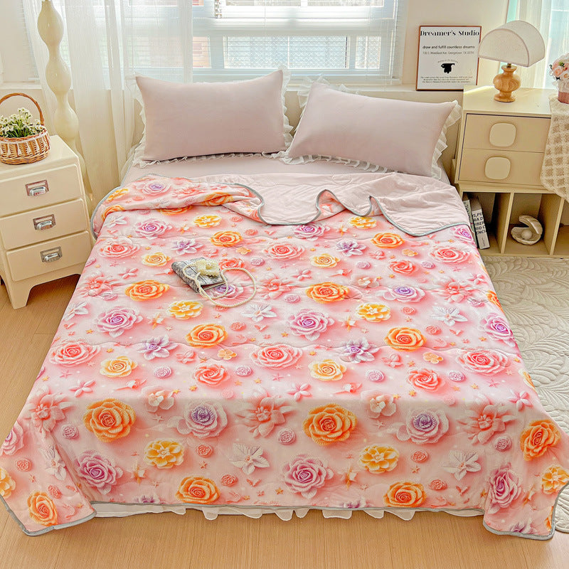 Blumenmuster leichte Decke