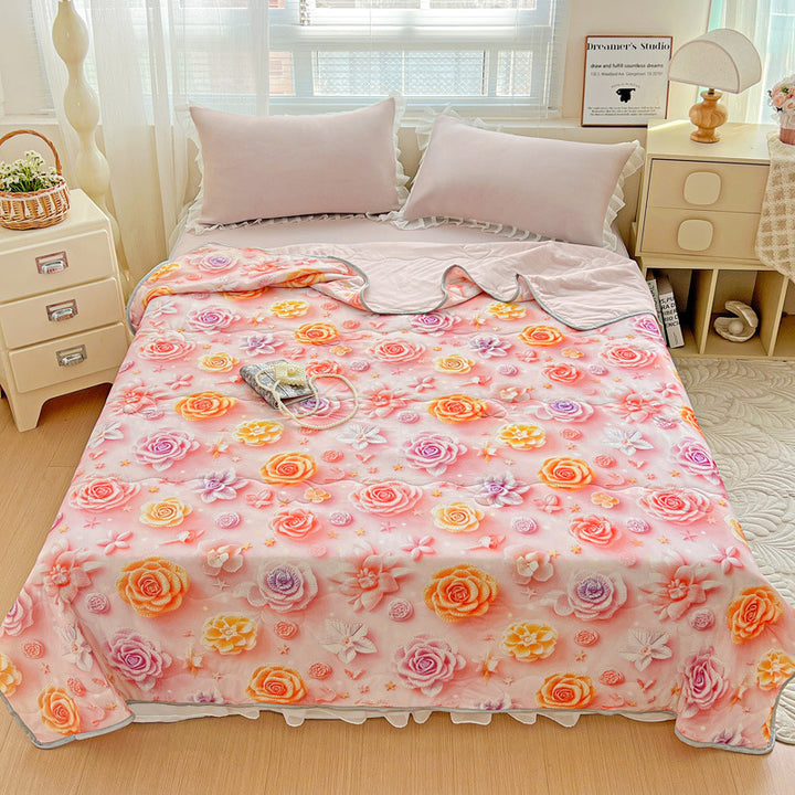 Blumenmuster leichte Decke