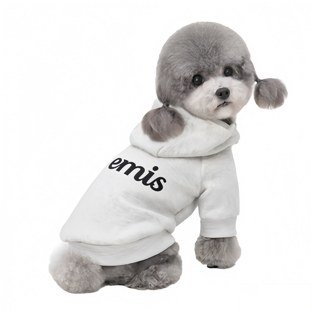 Hund Kapuzen-Pullover Sweatshirt mit weichem Fleece-Futter & geripptem Saum