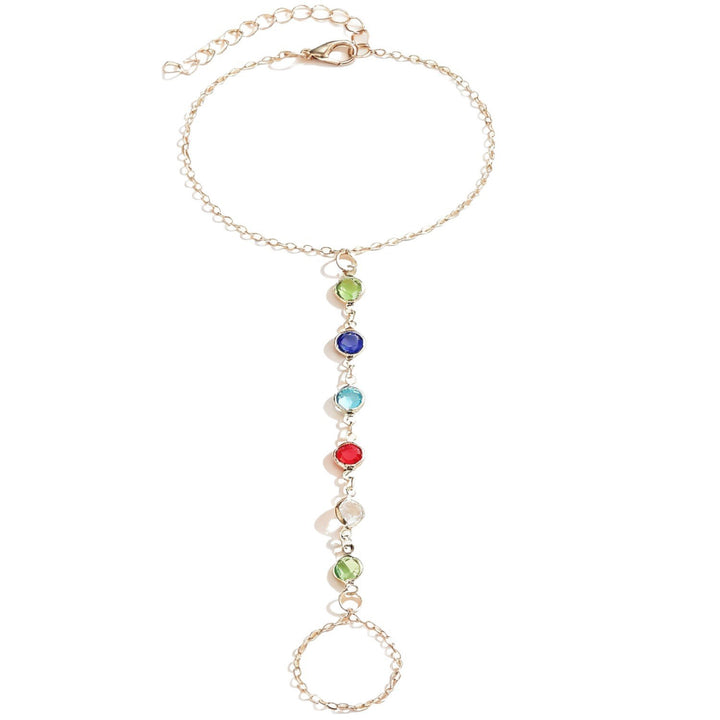 Buntes Edelstein Charme Armband Karnz