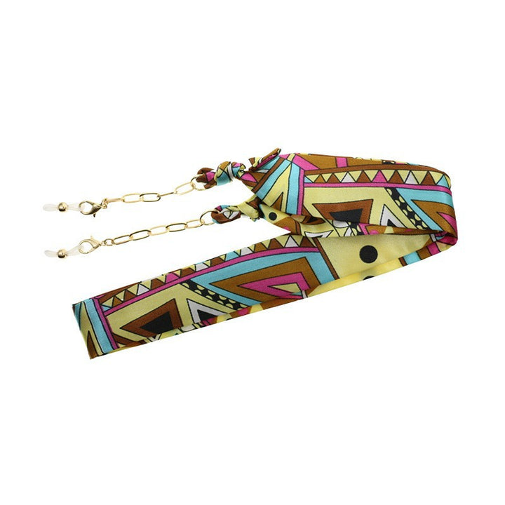 Florale Seidenbrille Kette Karnz