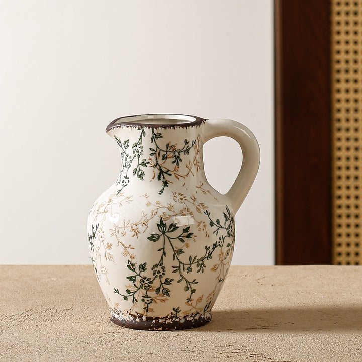 Elegante und kunstvoll verzierte Keramikvase Karnz