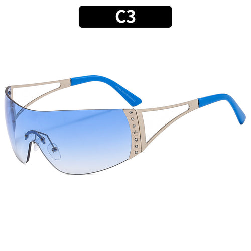 Futuristische Geometrische Schild Sonnenbrille 1787664636