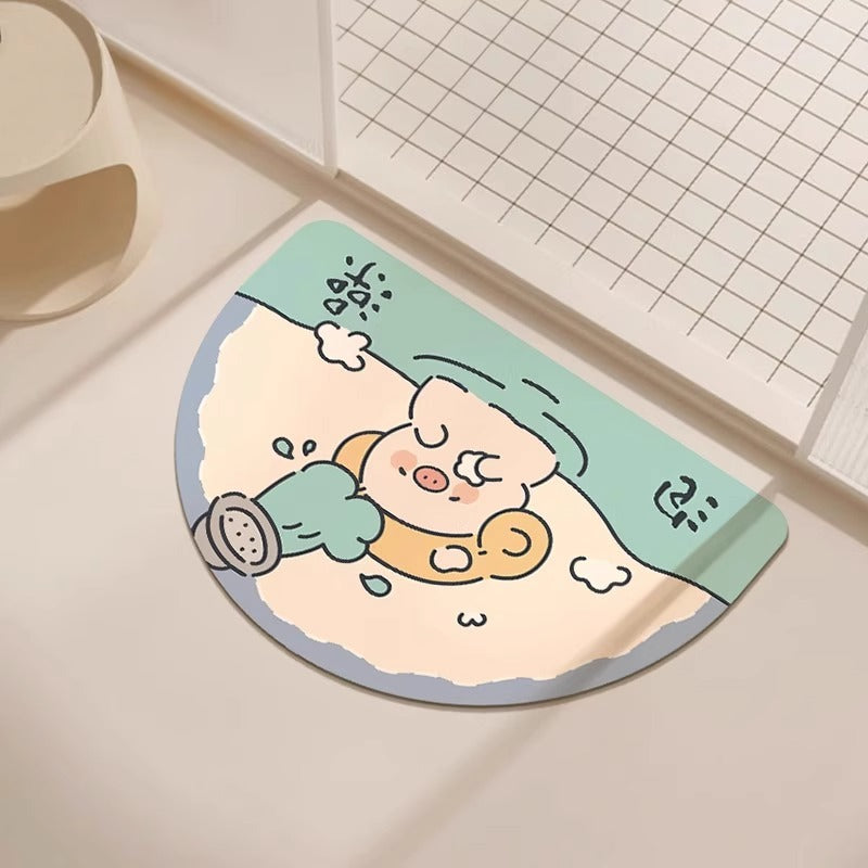Niedliche Badezeit Schweineförmige Badematte
