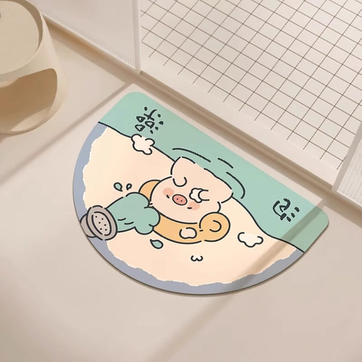 Niedliche Badezeit Schweineförmige Badematte