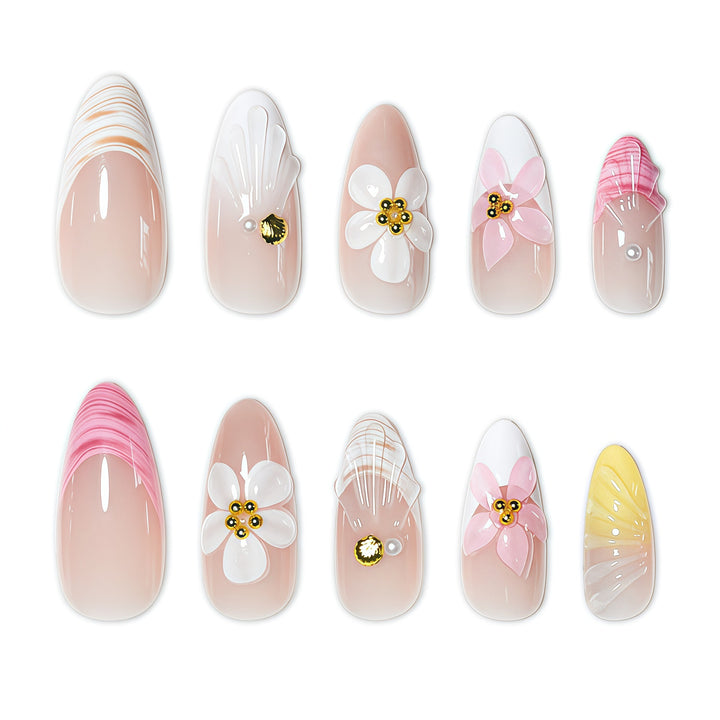 Florale 3D Artisan Nagelverlängerungen Karnz