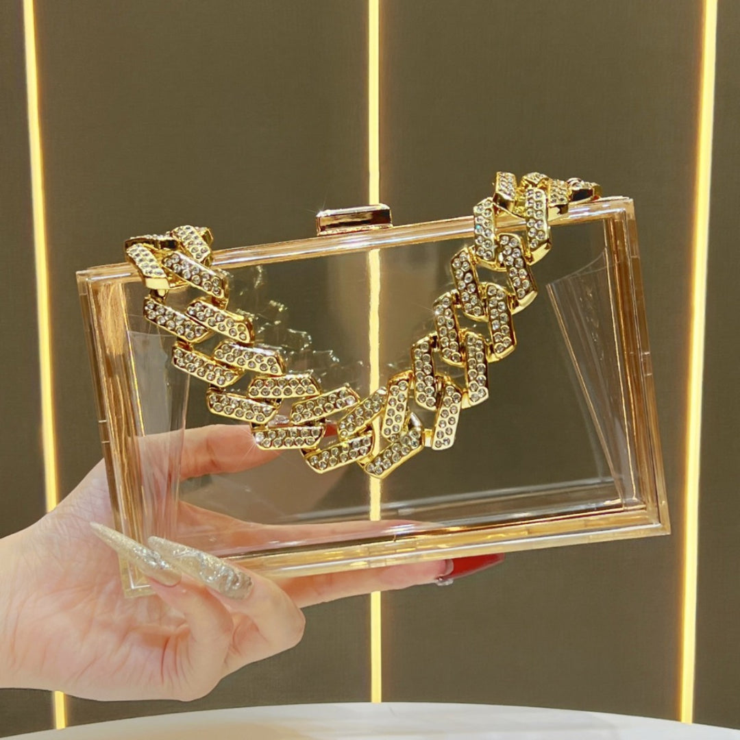 Transparente Abend-Clutch