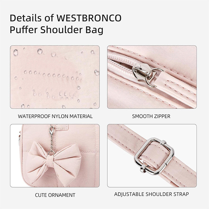 Gepolsterte Handtasche mit Modischem Schleifendetail Karnz