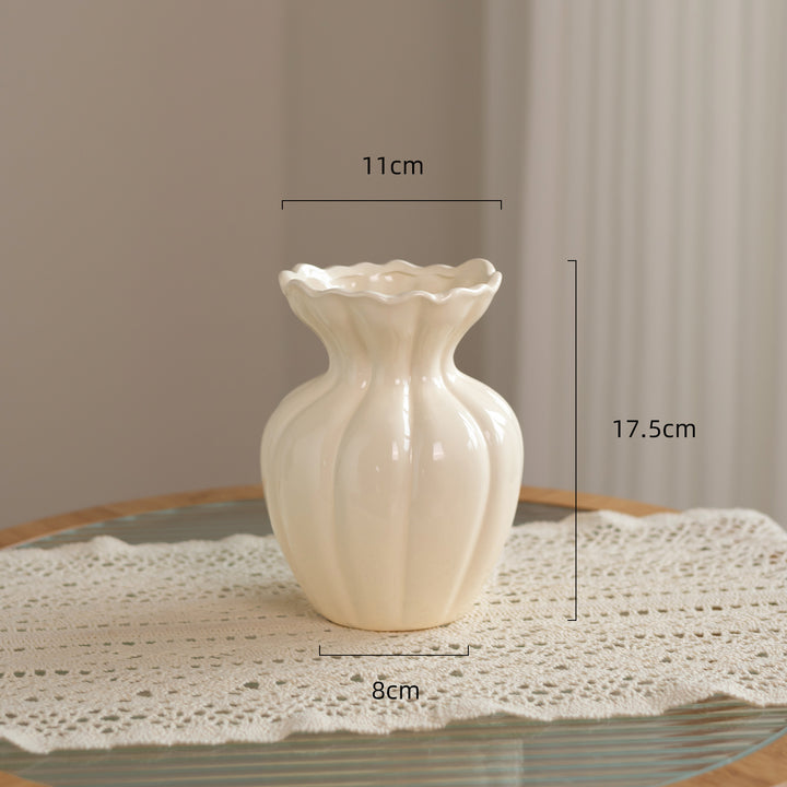Elegante Ausgestellte Keramikblume Vase