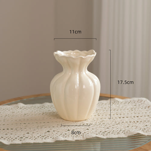 Elegante Ausgestellte Keramikblume Vase
