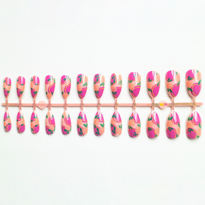 Floral Rose Acryl-Nagelkunst