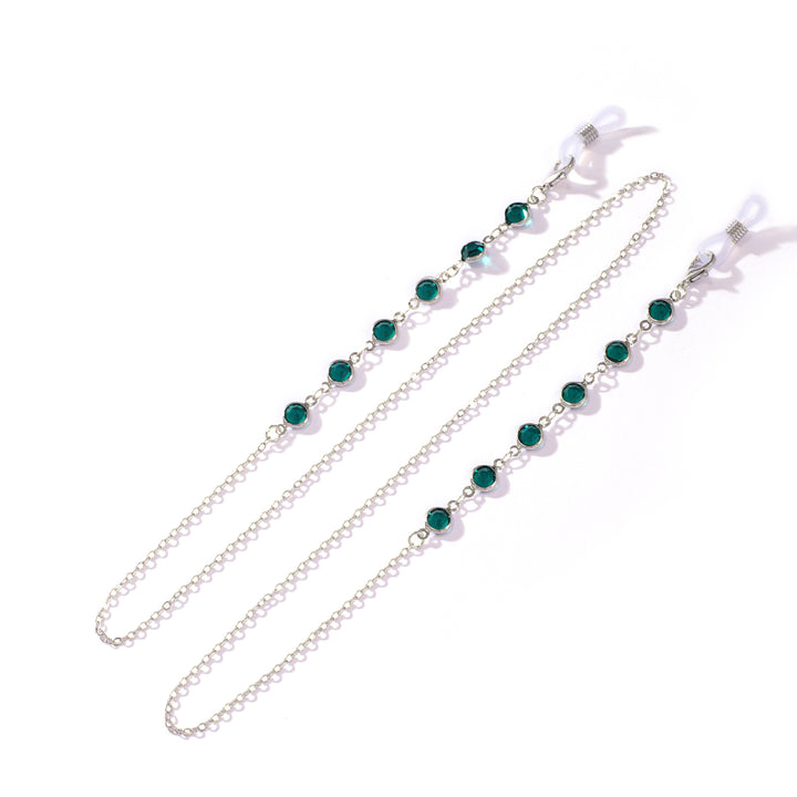 Stylischer Kristallketten-Brillenhalter Karnz