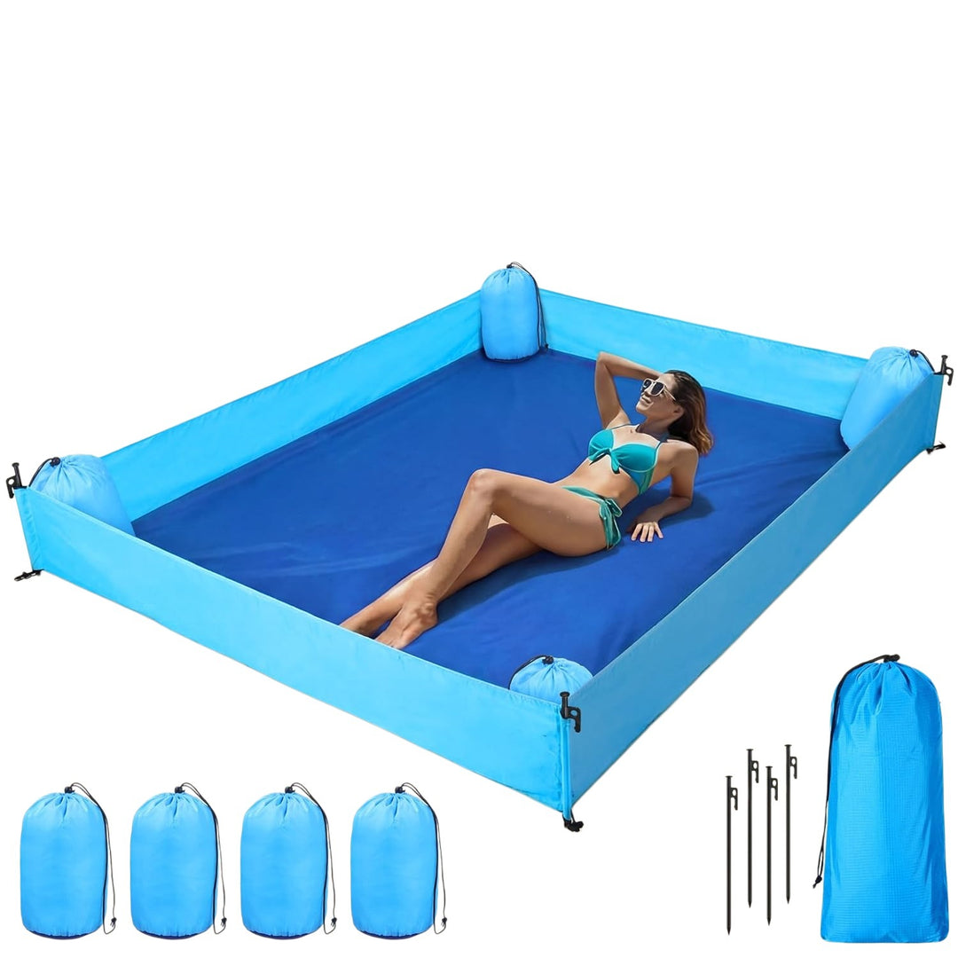 Vielseitige sandfreie Strandmatte mit Ankersystem Karnz